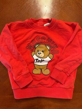 Moschino Red Teddy Bear Sweatshirt
